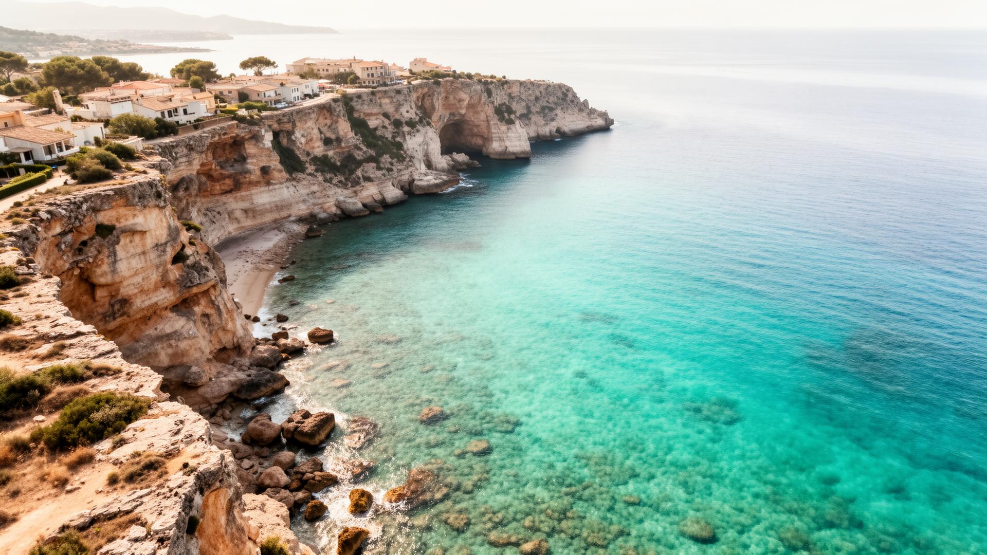 Mallorca from above — crystalline coast